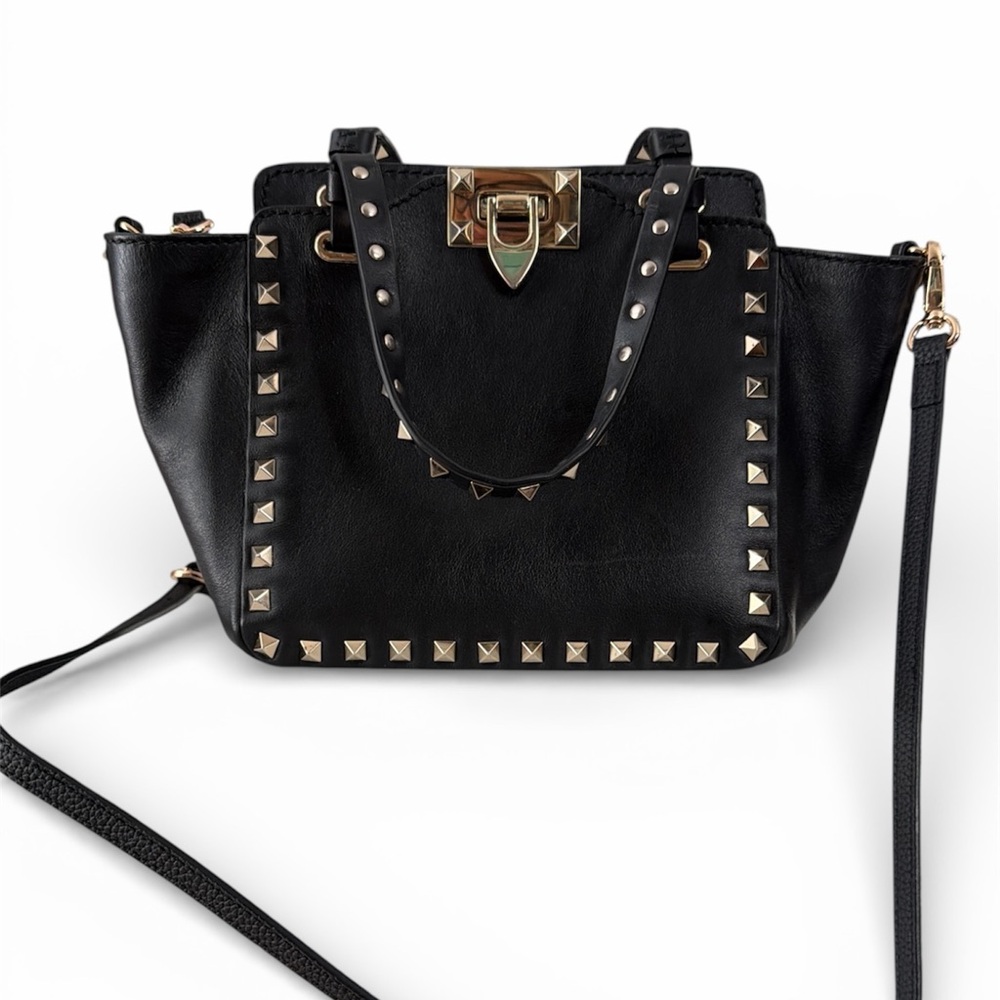 Valentino Garavani Black Studded Mini Tote - Picture 2 of 16